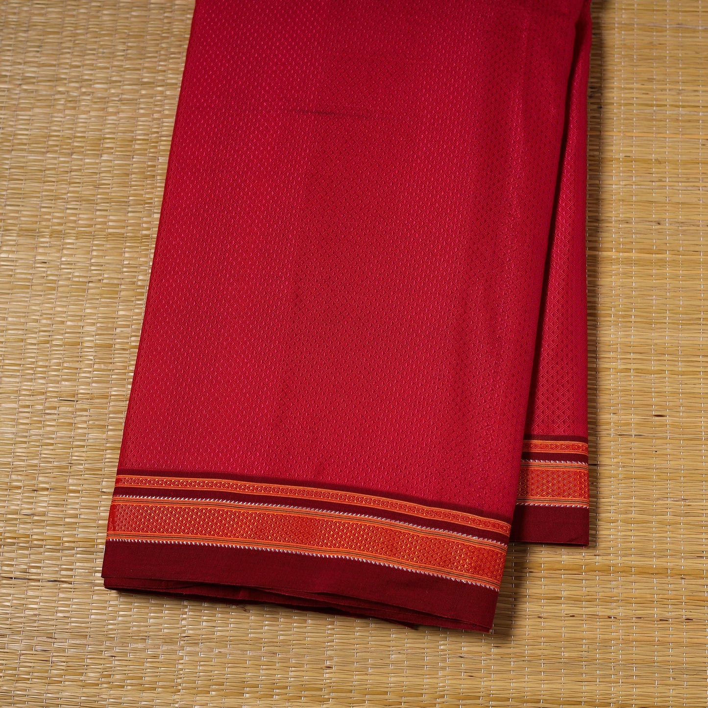 Karnataka weave cotton khun fabric 27 - handcrafted