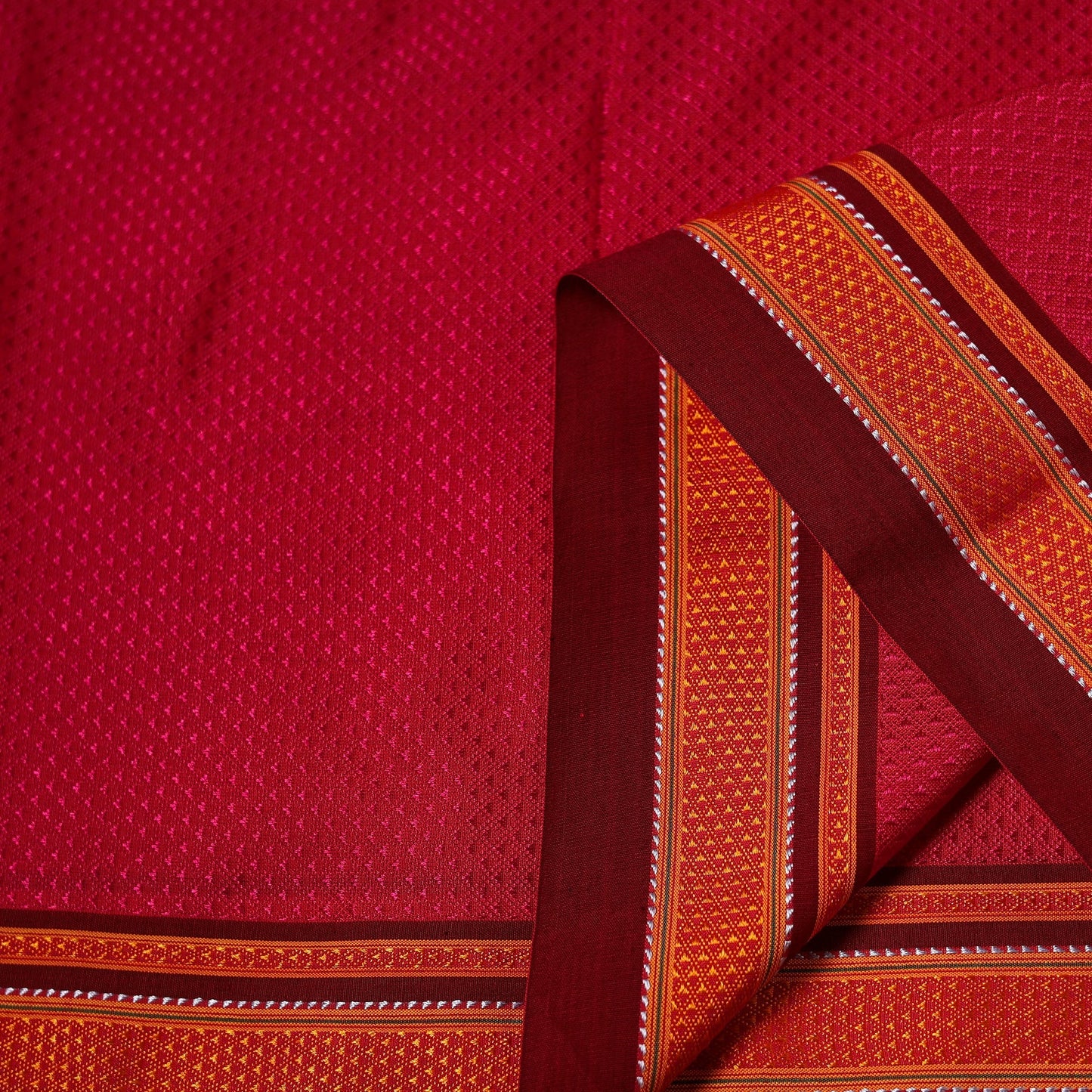Karnataka weave cotton khun fabric 27 - handcrafted