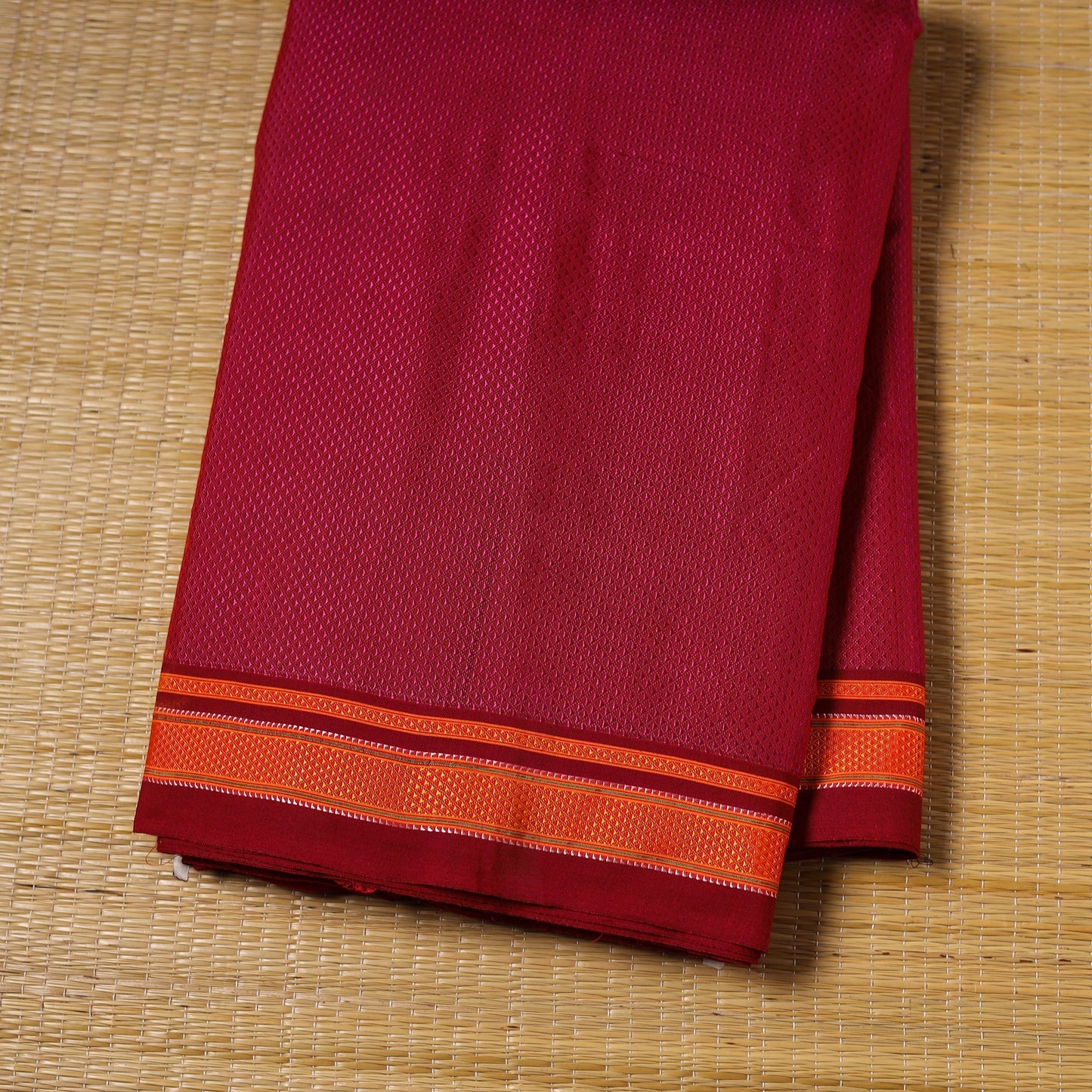 Karnataka weave cotton khun fabric 38 - handcrafted