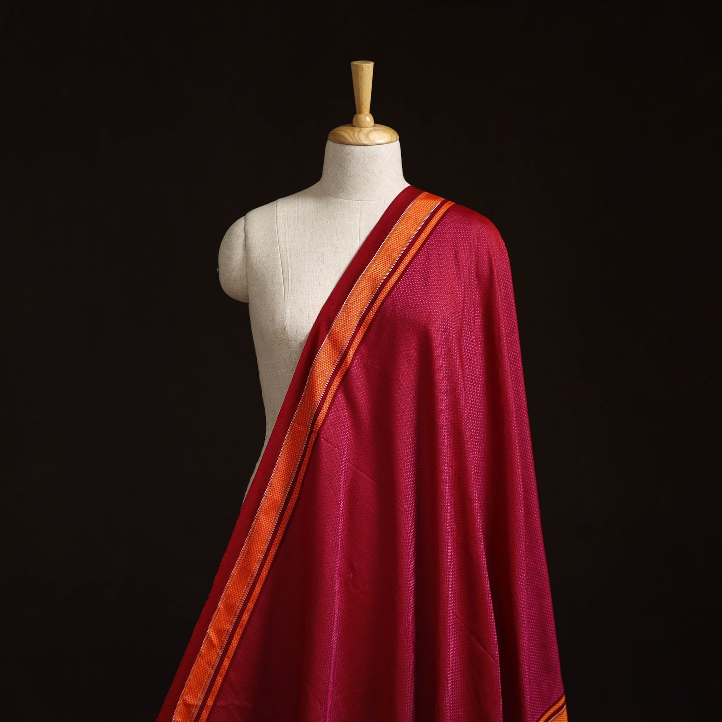 Karnataka weave cotton khun fabric 38 - handcrafted