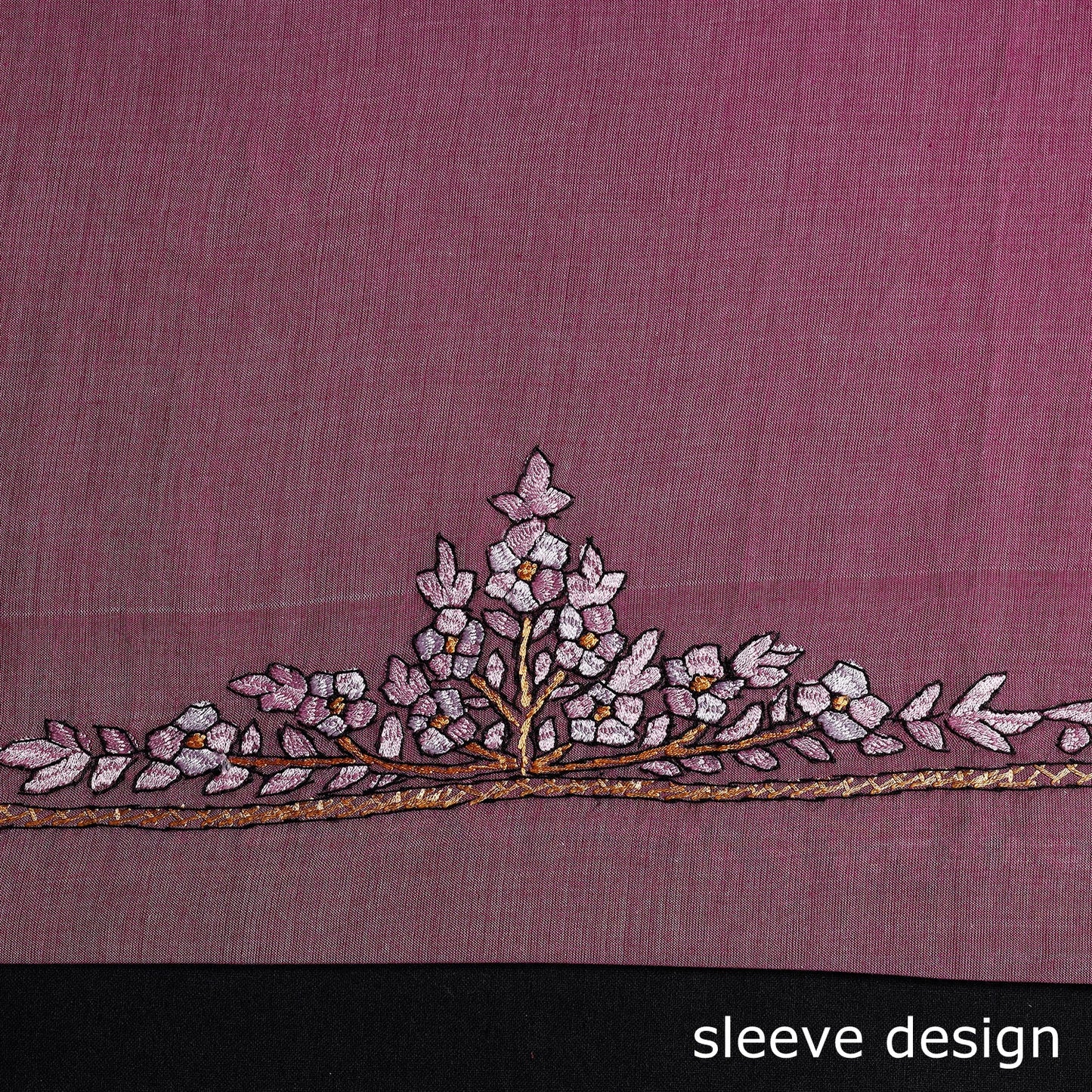  Kashidakari Hand Embroidery Pure Mangalagiri Cotton Kurta Material 