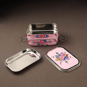 Kashmir enamelware floral handpainted stainless steel 2