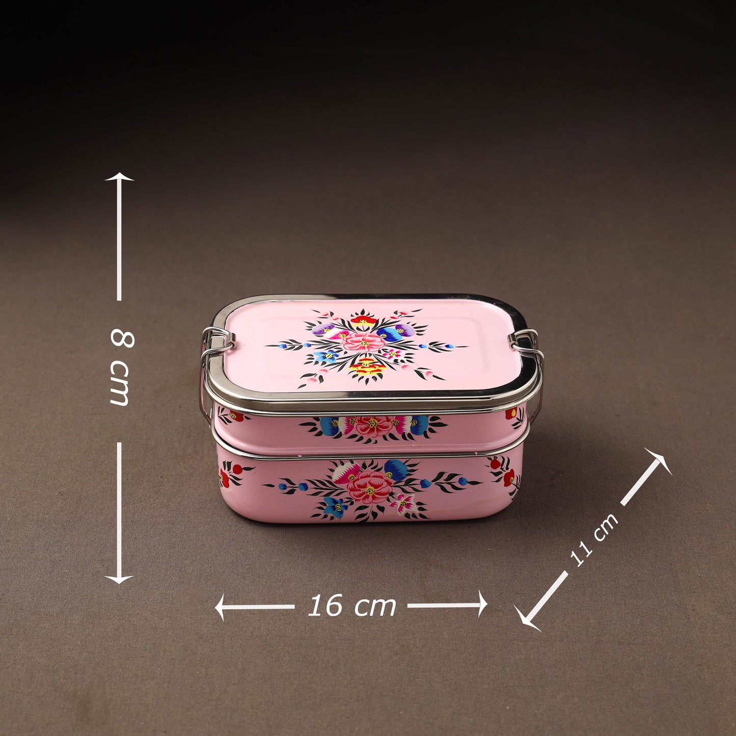 Kashmir enamelware floral handpainted stainless steel 2