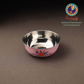 Kashmir enamelware floral handpainted stainless steel