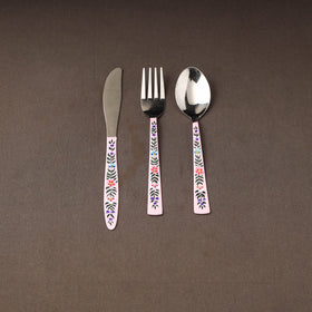 Kashmir enamelware floral handpainted stainless steel