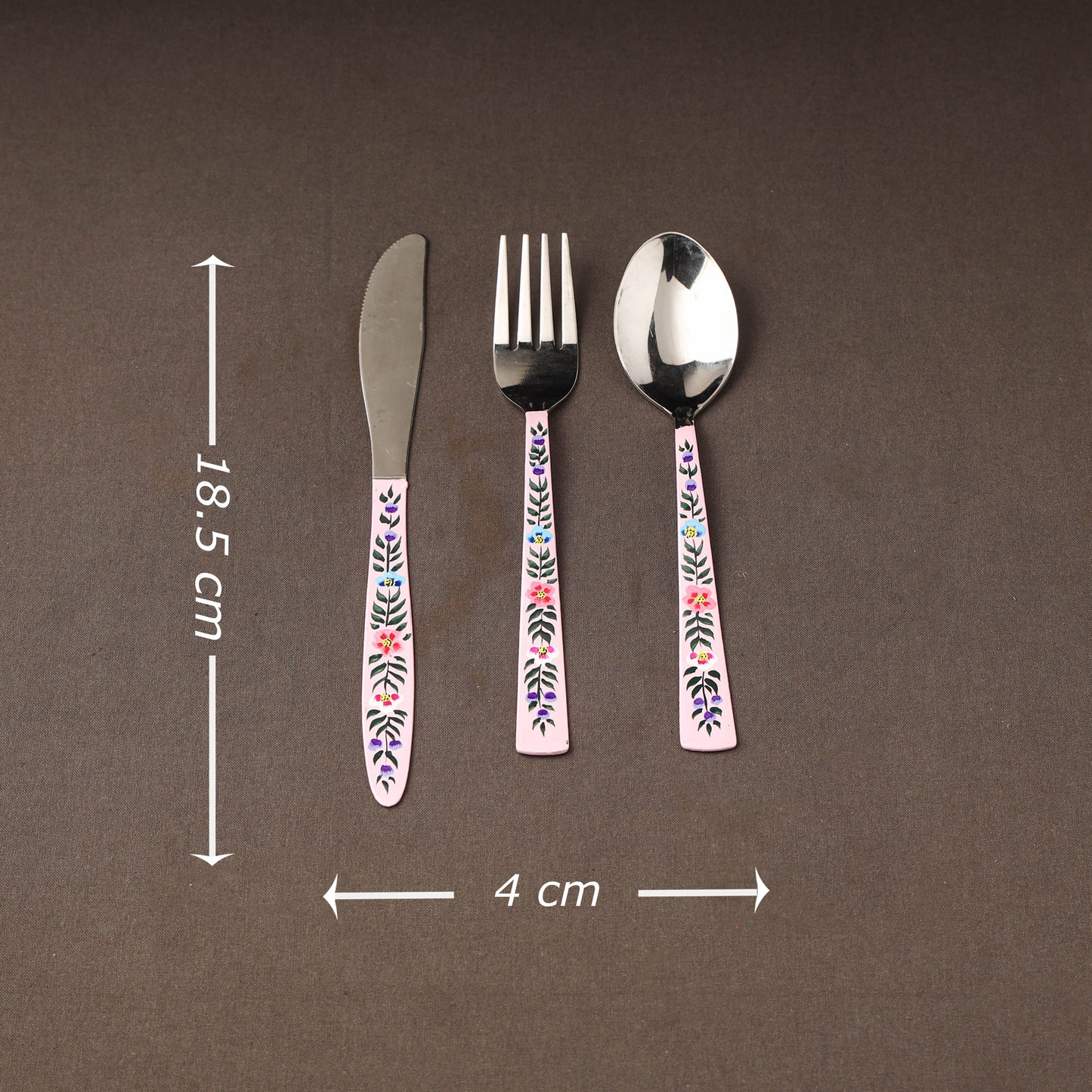 Kashmir enamelware floral handpainted stainless steel