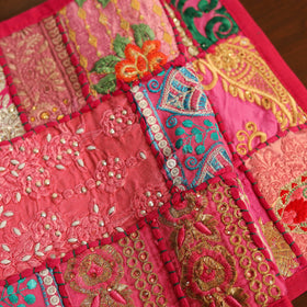 Pink - khambadiya patchwork cotton table mats (set of 6) 09