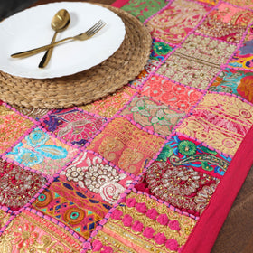 Khambadiya patchwork table runner (71 x 16 in) 01