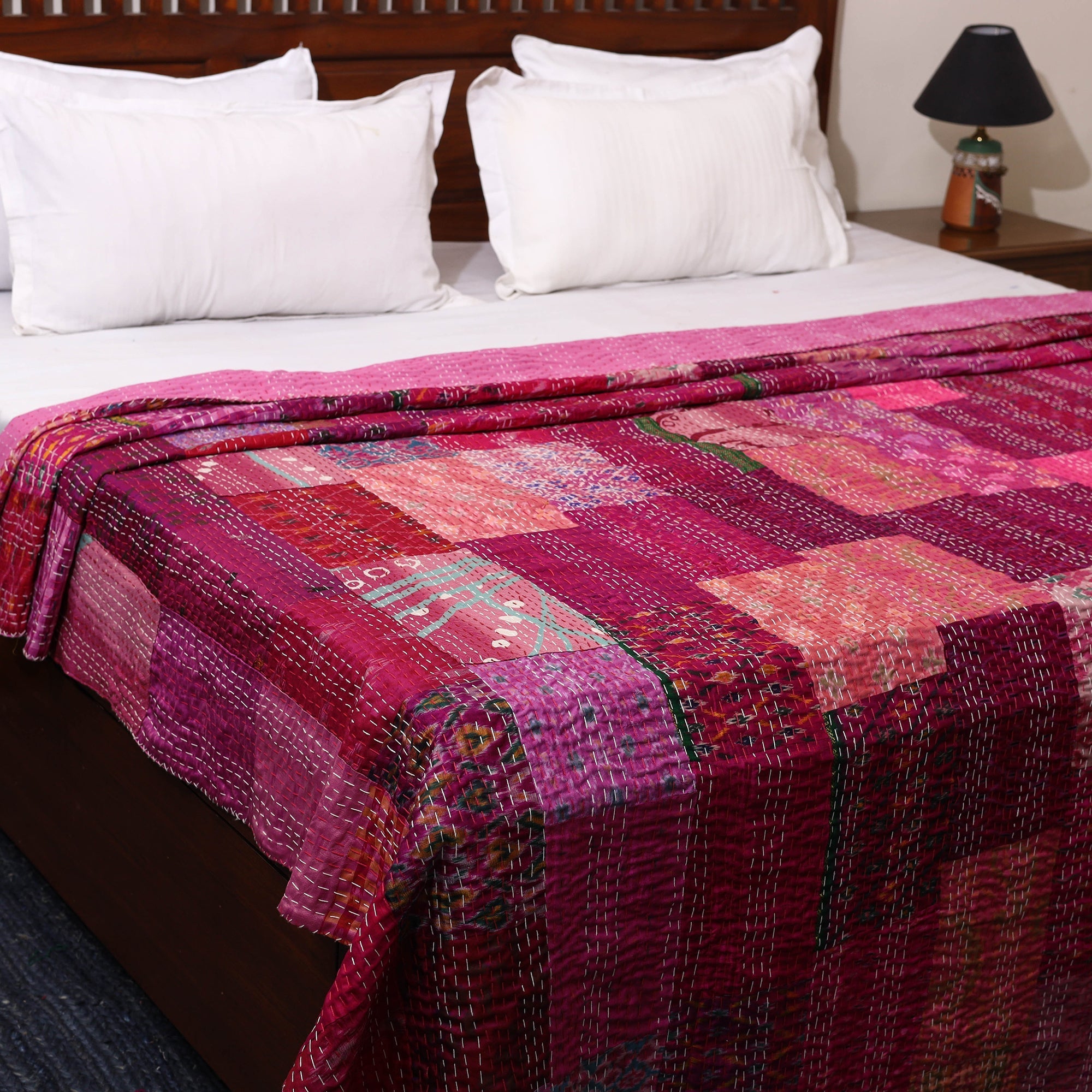 Khambadiya tagai patchwork quilt / gudri / blanket (109 x