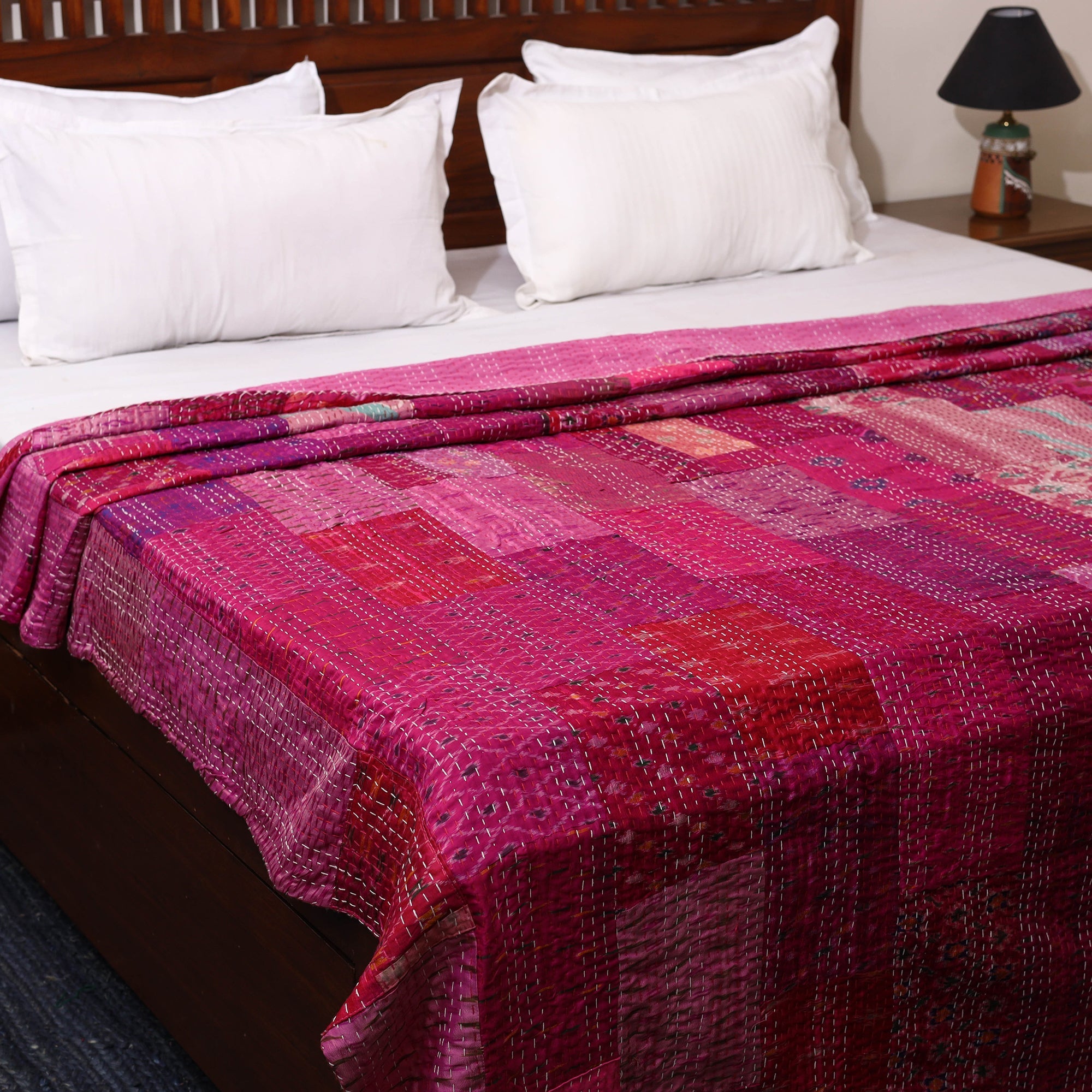 Khambadiya tagai patchwork quilt / gudri / blanket (109 x