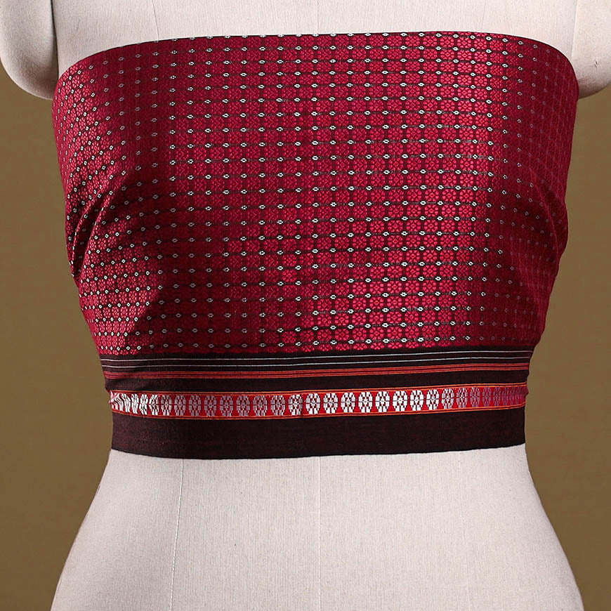 Khun weave cotton blouse piece 18 - handcrafted