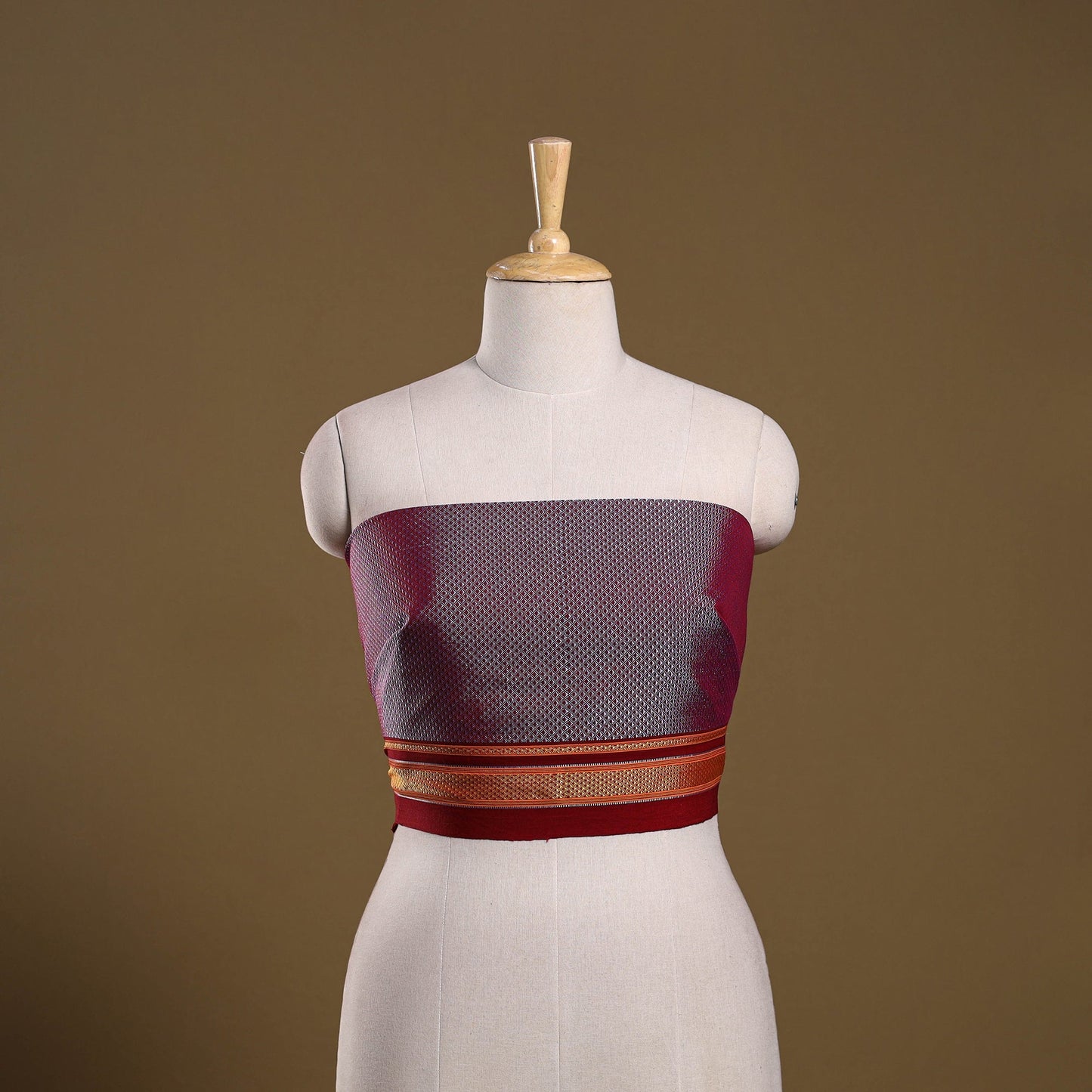 Khun weave cotton blouse piece 21 - handcrafted