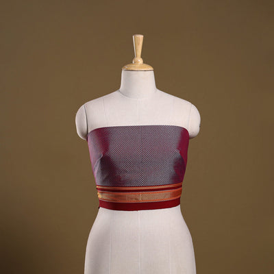 Khun weave cotton blouse piece 21 - handcrafted