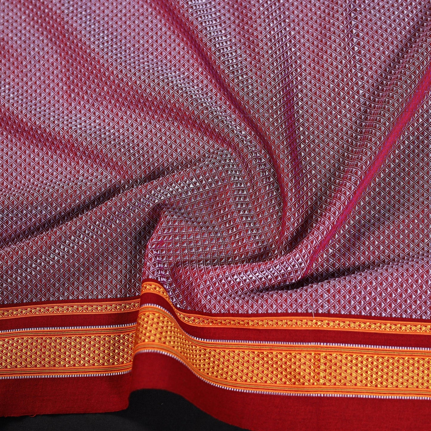 Khun weave cotton blouse piece 21 - handcrafted