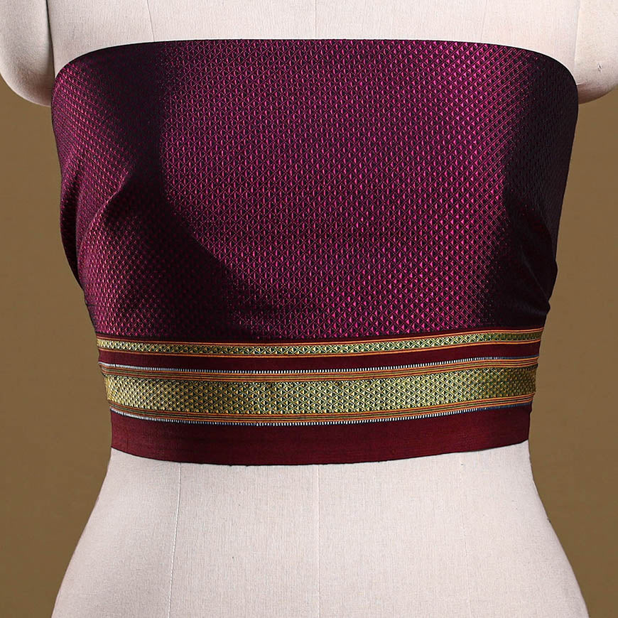 Khun weave cotton blouse piece 32 - handcrafted