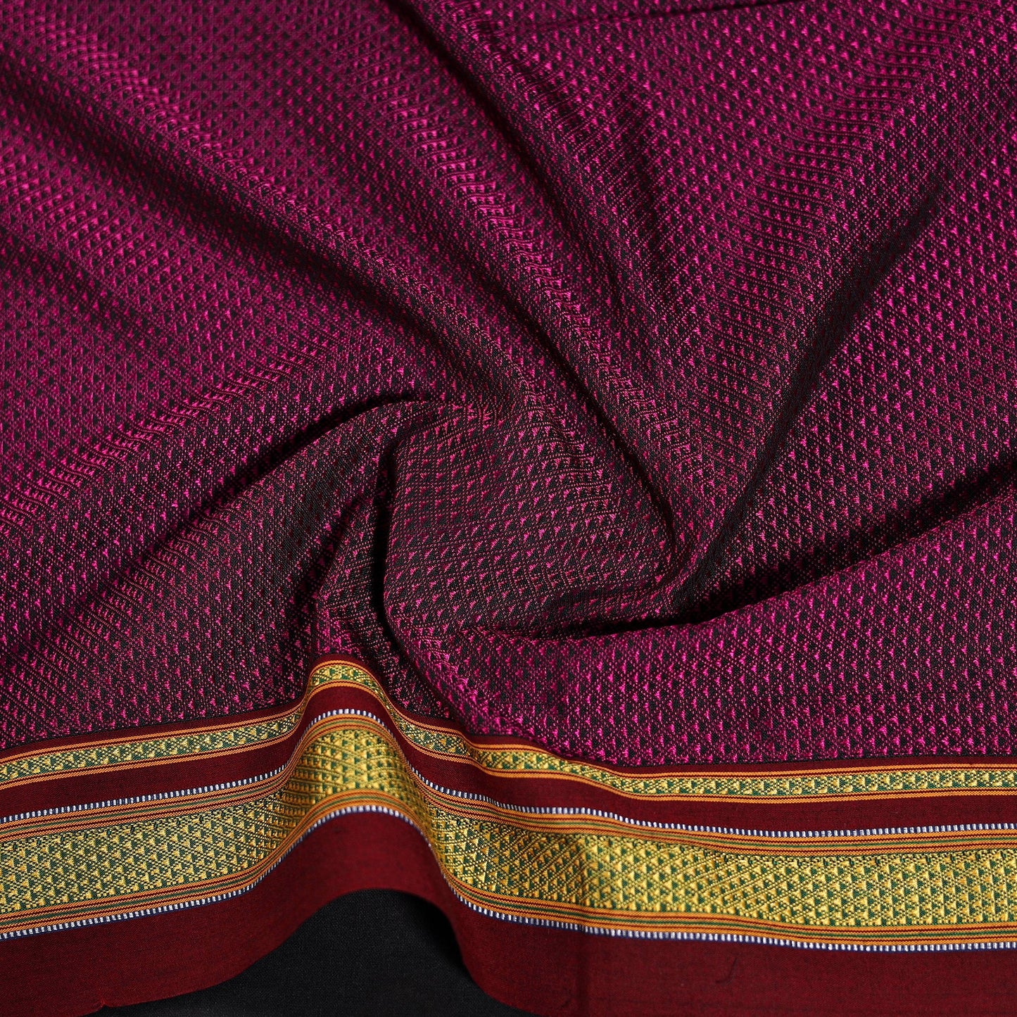 Khun weave cotton blouse piece 32 - handcrafted