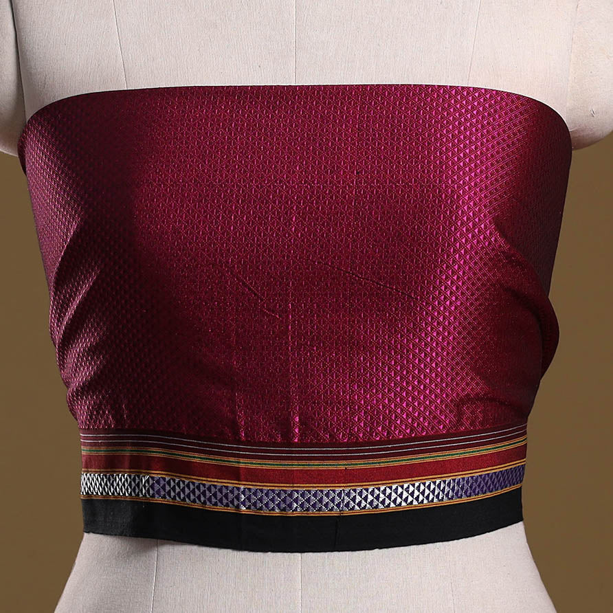 Khun weave cotton blouse piece 55 - handcrafted