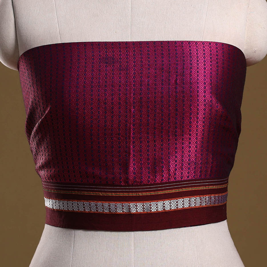 Khun weave cotton blouse piece 60 - handcrafted