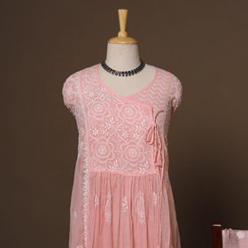 Kota doria chanderi semi stitched chikankari hand