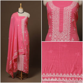 Kota doria cotton chikankari hand embroidered 2pc