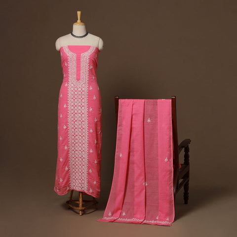 Kota doria cotton chikankari hand embroidered 2pc