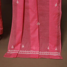 Kota doria cotton chikankari hand embroidered 2pc
