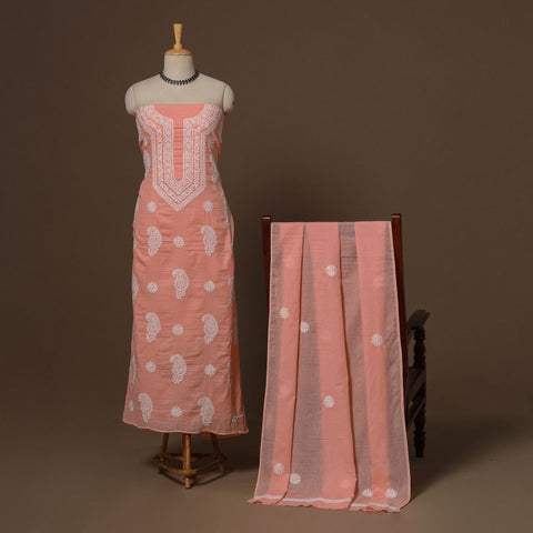 Kota doria cotton chikankari hand embroidered 2pc