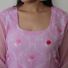 Kota Doria Embroidered Suit Set – Buy Online