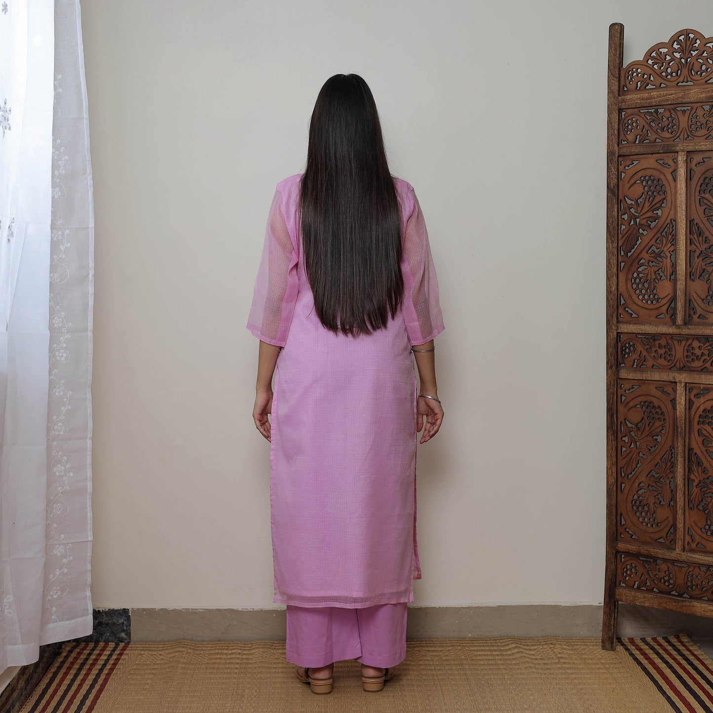 Kota Doria Embroidered Suit Set – Buy Online