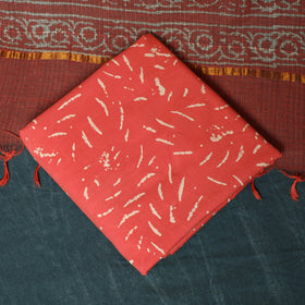 Kota doria cotton hand block jaipur print 3pc unstitched