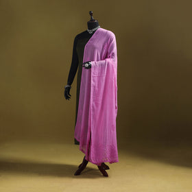 Pink - kota doria cotton hand embroidered lucknowi