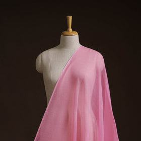 Pink - Kota Doria Cotton Plain Fabric 16