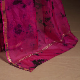 Pink - kota doria silk tie-dye shibori saree 04