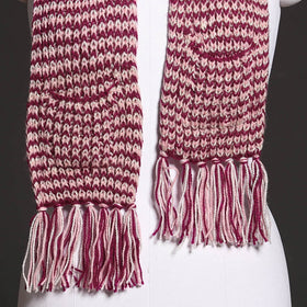  Kumaun Hand Knitted Woolen Muffler with Pockets 