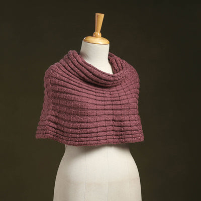 Pink - kumaun hand knitted woollen cowl 52 - handcrafted
