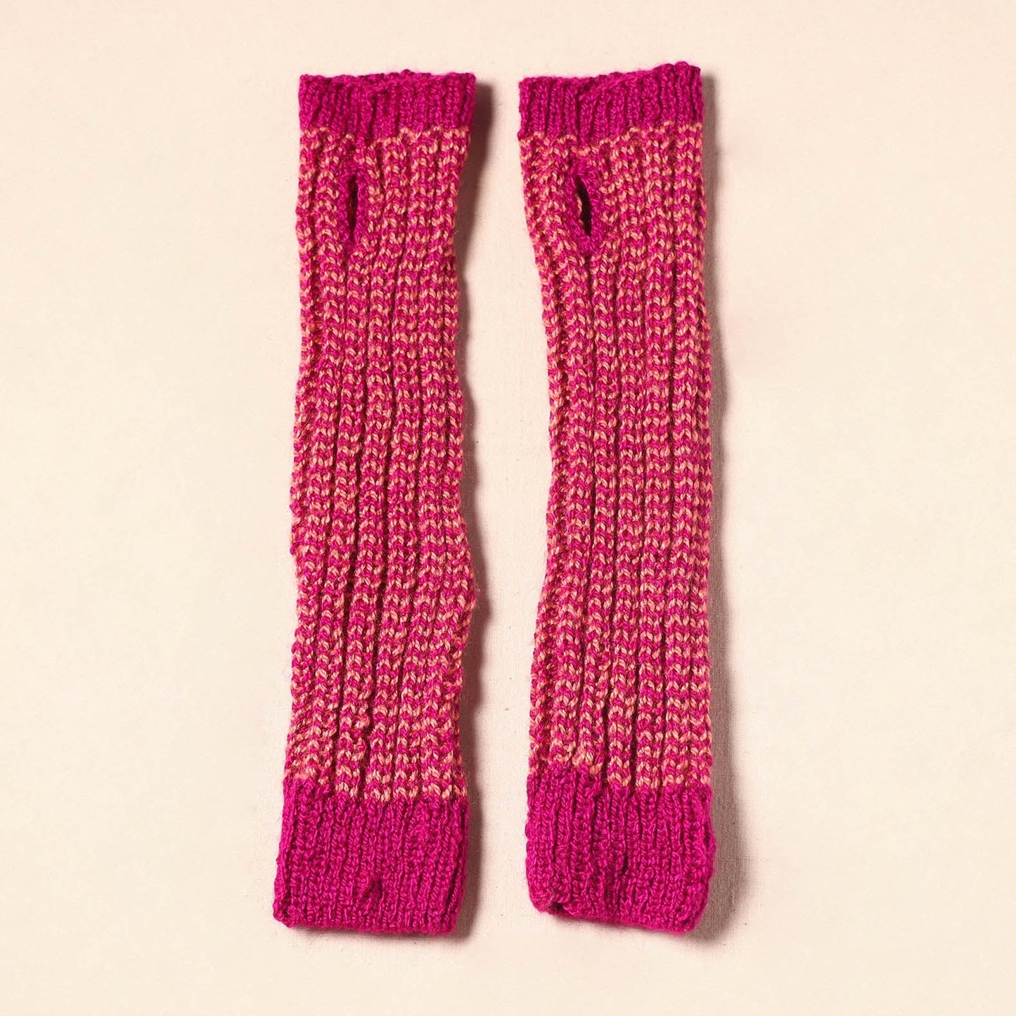 Pink Kumaun Hand Knitted Woollen Hand Warmer