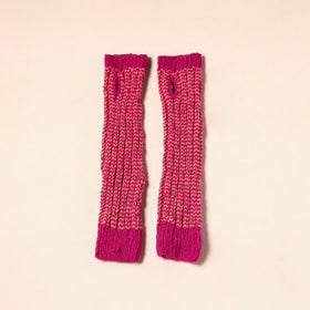 Pink Kumaun Hand Knitted Woollen Hand Warmer