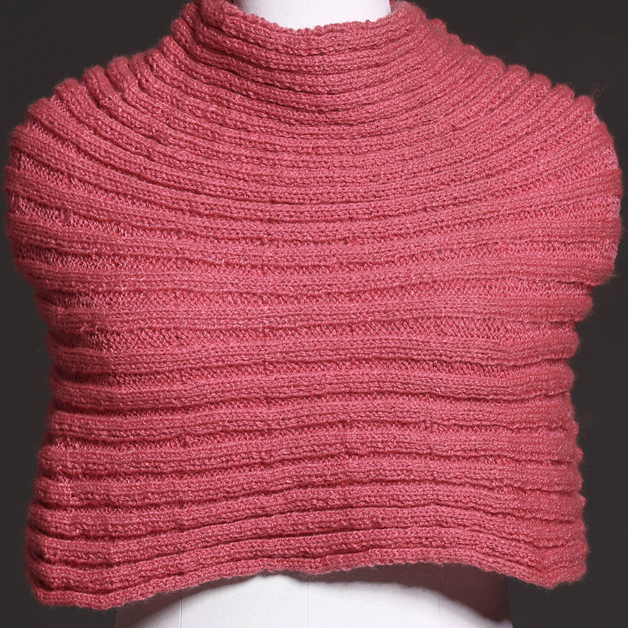 Pink Kumaun Hand Knitted Woolen Shrug 