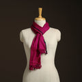 Pink - kumaun handwoven merino wool scarf 124 - handcrafted