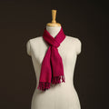 Pink - kumaun handwoven merino wool scarf 144 - handcrafted