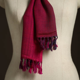 Pink - kumaun handwoven merino wool scarf 145 - handcrafted