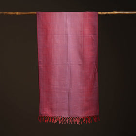 Pink - kumaun handwoven merino wool x cotton stole 108