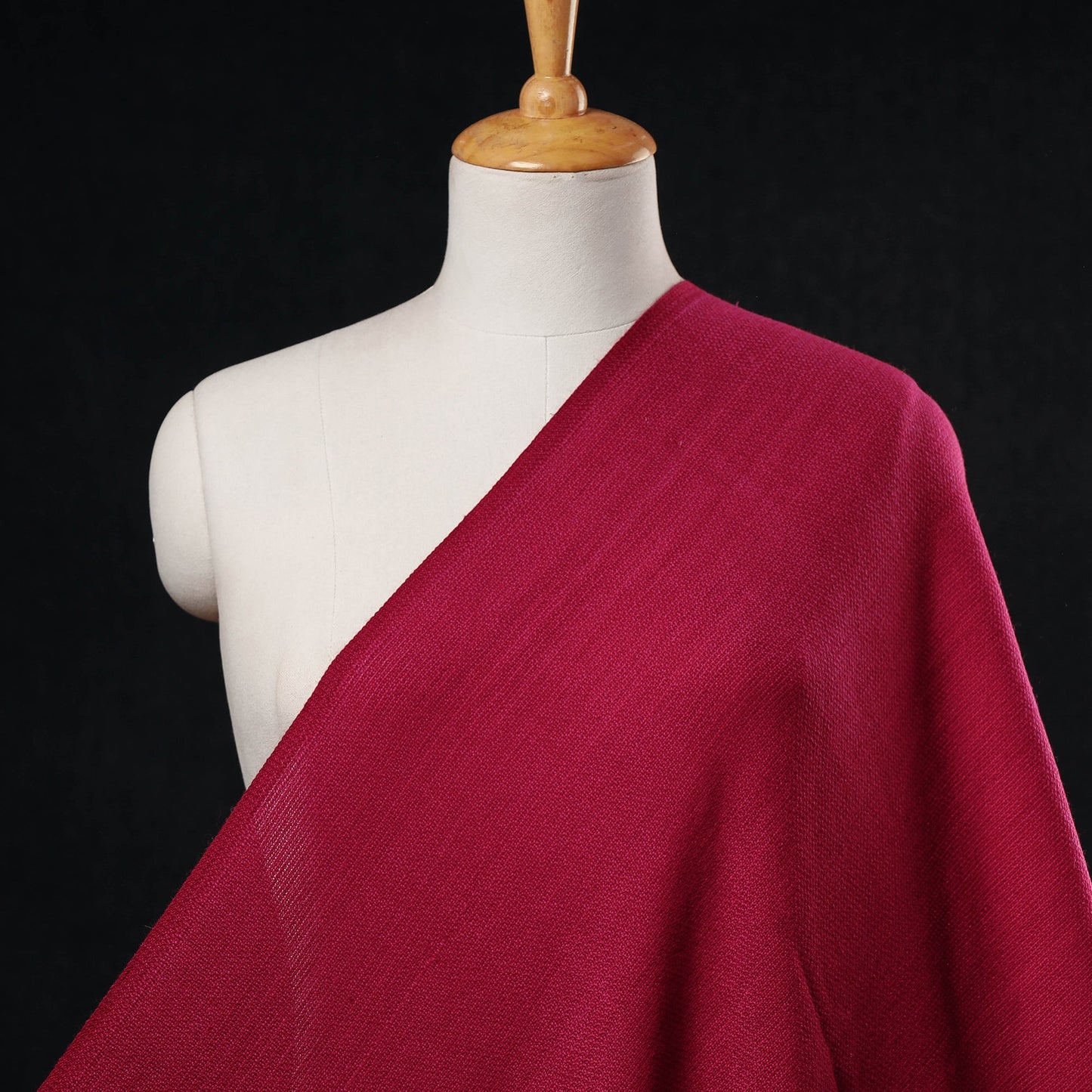  Pink Kumaun Handwoven Merino Woollen Fabric 