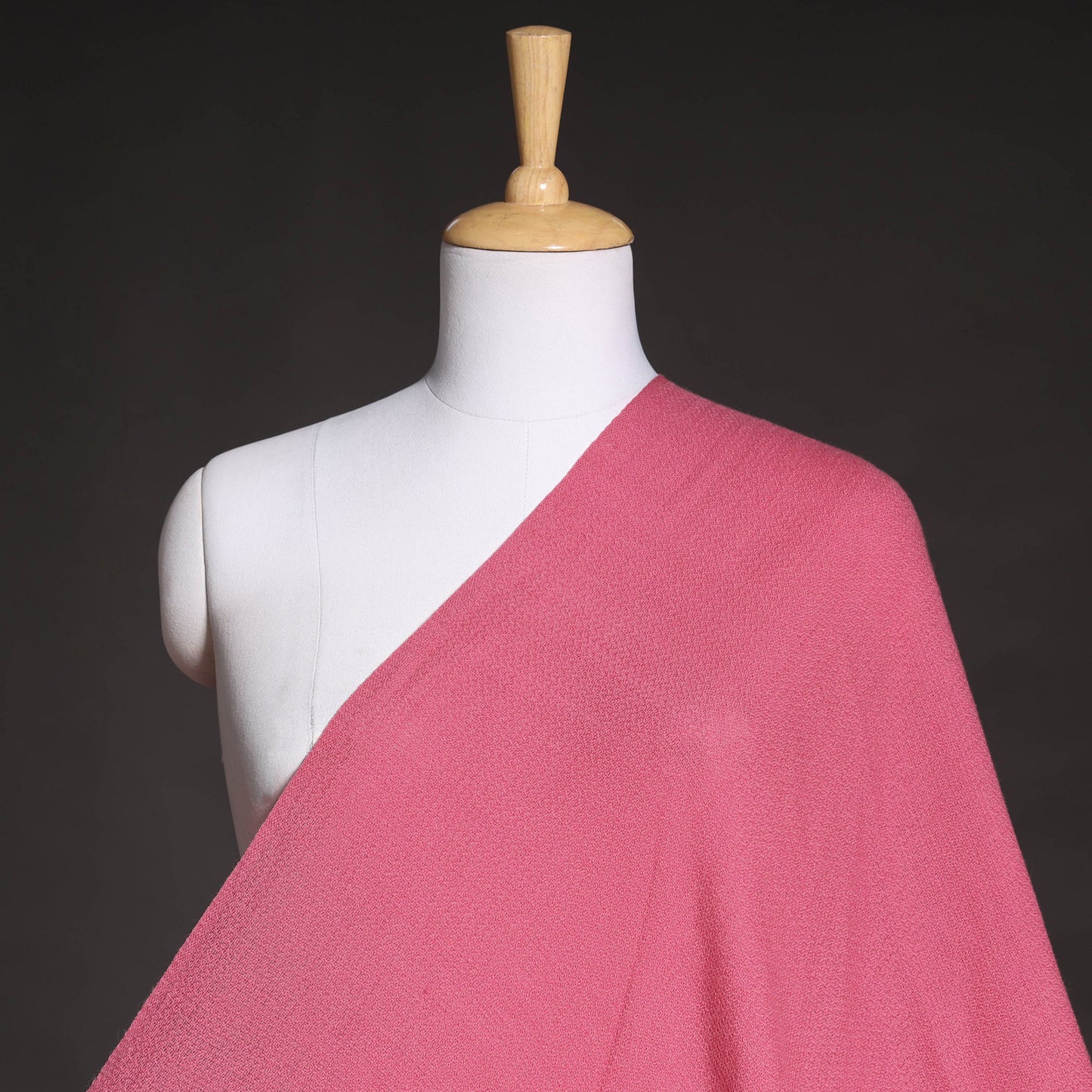 Pink - Kumaun Handwoven Merino Woollen Fabric 03