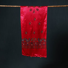 Kutch aari hand embroidery mashru silk stole 49