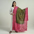 Pink - Kutch Bandhani Tie-Dye Cotton Dupatta 15