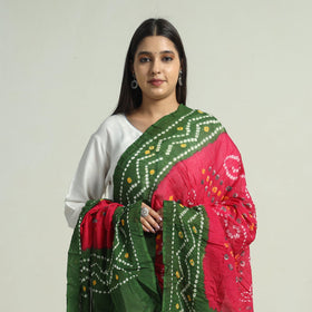 Buy Kutch Bandhani Tie-Dye Mul Cotton Dupatta 23 Online at iTokri.com