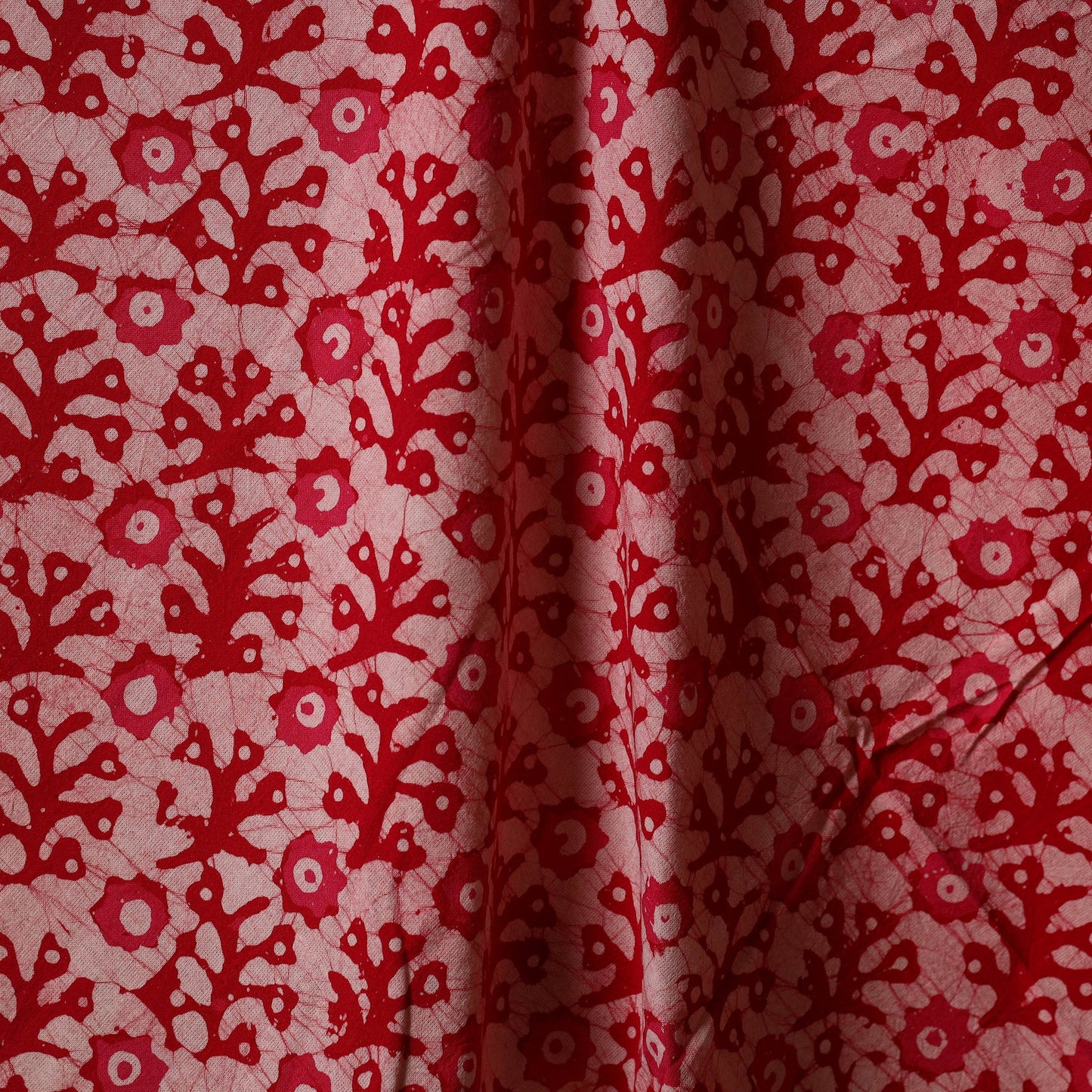 Pink - kutch batik cotton fabric 10 - handcrafted