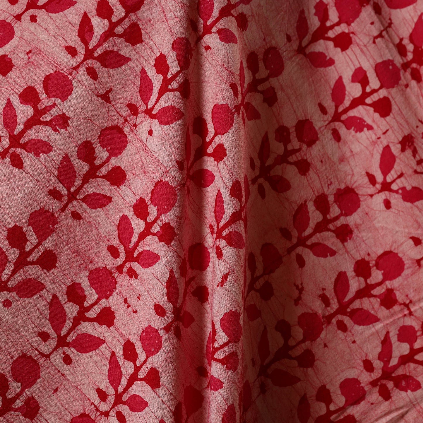 Pink - kutch batik cotton fabric 11 - handcrafted