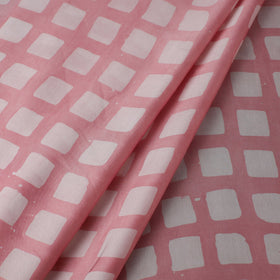 Pink - kutch batik modal silk fabric 08 - handcrafted